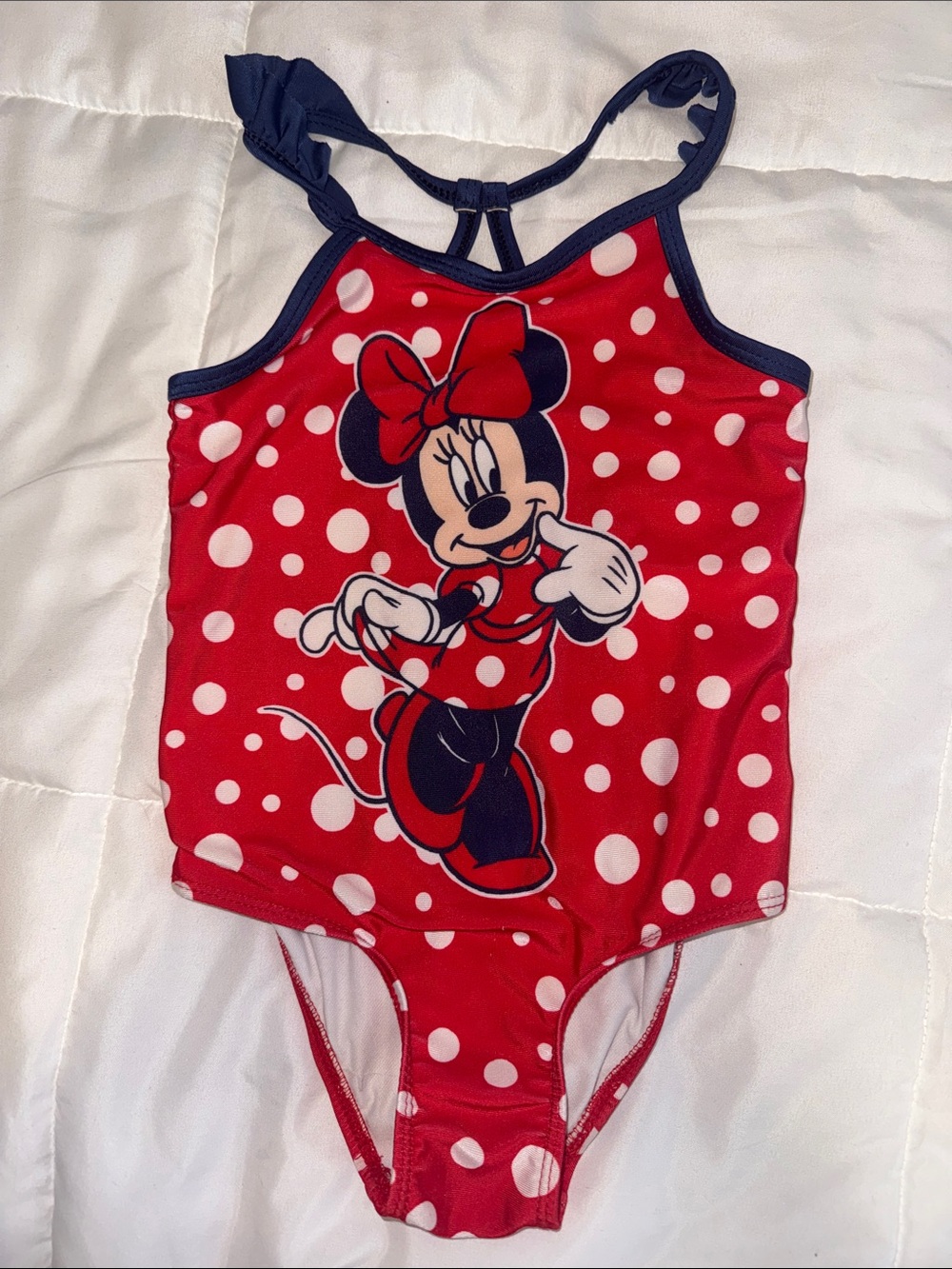 Disney Red & Navy Minnie Mouse Polka Dot Swimsuit